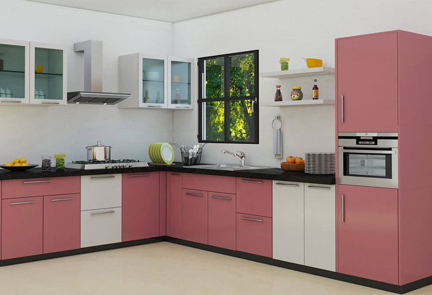 L-shaped Modular Kitchen
